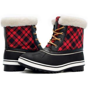 image:imageGLOBALWIN Womens 1727 Waterproof Snow Boots 9 M US Womens 1727BLACKRED