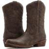 image:imageGLOBALWIN Black Cowboy Boots For Women Cowgirl Boots With Low Heel Comfortable Embroidered Western Boots Snip Toe MidCalf Boots25yy02brown
