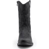 image:imageGLOBALWIN Black Cowboy Boots For Women Cowgirl Boots With Low Heel Comfortable Embroidered Western Boots Snip Toe MidCalf BootsBlack