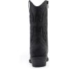 image:imageGLOBALWIN Black Cowboy Boots For Women Cowgirl Boots With Low Heel Comfortable Embroidered Western Boots Snip Toe MidCalf BootsBlack