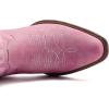 image:imageGLOBALWIN Black Cowboy Boots For Women Cowgirl Boots With Low Heel Comfortable Embroidered Western Boots Snip Toe MidCalf BootsPink