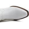 image:imageGLOBALWIN Black Cowboy Boots For Women Cowgirl Boots With Low Heel Comfortable Embroidered Western Boots Snip Toe MidCalf BootsWhite