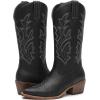 image:imageGLOBALWIN Womens Mid Calf Western Cowboy Boots Cowgirl Boots for Women with Floral Embroidery Side Zipper Chunky Heel23yy13 Black3