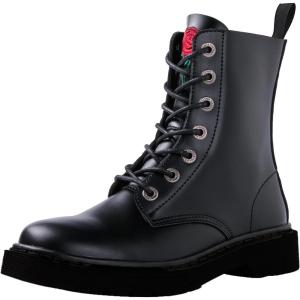 image:imageGLOBALWIN Womens Combat Boots Lace Up Boots For Women Ankle Booties For Women Low Heel19yy27 Black