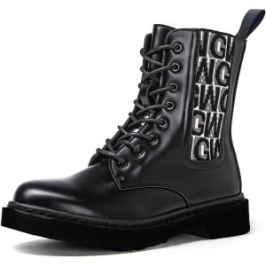image:imageGLOBALWIN Womens Combat Boots Lace Up Boots For Women Ankle Booties For Women Low Heel21yy17 Black