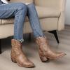image:imageGLOBALWIN Cowboy Boots For Women Cute Cowgirl Boots Womens Western Boots With Embroidery Side Zipper Chunky Heel23yy16 Camel2