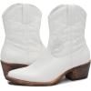 image:imageGLOBALWIN Cowboy Boots For Women Cute Cowgirl Boots Womens Western Boots With Embroidery Side Zipper Chunky Heel23yy16 White