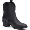 image:imageGLOBALWIN Cowboy Boots for Women  Classic Round Toe Western Booties with Comfort Insole  Embroidered Almond Toe Cowgirl Boots Versatile 2 Block Heel Fashion Boots for Concerts amp Daily Wear19yy16 Black2