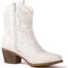 image:imageGLOBALWIN Cowboy Boots for Women  Classic Round Toe Western Booties with Comfort Insole  Embroidered Almond Toe Cowgirl Boots Versatile 2 Block Heel Fashion Boots for Concerts amp Daily Wear19yy16 White