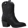 image:imageGLOBALWIN Cowboy Boots for Women  Classic Round Toe Western Booties with Comfort Insole  Embroidered Almond Toe Cowgirl Boots Versatile 2 Block Heel Fashion Boots for Concerts amp Daily Wear19yy16 Black