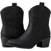 image:imageGLOBALWIN Cowboy Boots for Women  Classic Round Toe Western Booties with Comfort Insole  Embroidered Almond Toe Cowgirl Boots Versatile 2 Block Heel Fashion Boots for Concerts amp Daily Wear19yy16 Black