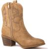 image:imageGLOBALWIN Cowboy Boots for Women  Classic Round Toe Western Booties with Comfort Insole  Embroidered Almond Toe Cowgirl Boots Versatile 2 Block Heel Fashion Boots for Concerts amp Daily Wear19yy16 Khaki
