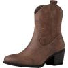 image:imageGLOBALWIN Cowboy Boots for Women  Classic Round Toe Western Booties with Comfort Insole  Embroidered Almond Toe Cowgirl Boots Versatile 2 Block Heel Fashion Boots for Concerts amp Daily Wear19yy16 Camel