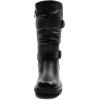 image:imageGLOBALWIN Chunky Mid Calf Fashion Dressy Motocycle Biker Military Style Combat Boots for Women Low Heel24yy01 Black