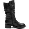 image:imageGLOBALWIN Chunky Mid Calf Fashion Dressy Motocycle Biker Military Style Combat Boots for Women Low Heel24yy01 Black