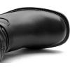 image:imageGLOBALWIN Chunky Mid Calf Fashion Dressy Motocycle Biker Military Style Combat Boots for Women Low Heel24yy01 Black