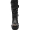 image:imageGLOBALWIN Chunky Mid Calf Fashion Dressy Motocycle Biker Military Style Combat Boots for Women Low Heel24yy01 Brown