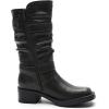 image:imageGLOBALWIN Chunky Mid Calf Fashion Dressy Motocycle Biker Military Style Combat Boots for Women Low Heel24yy01 Brown