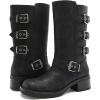 image:imageGLOBALWIN Chunky Mid Calf Fashion Dressy Motocycle Biker Military Style Combat Boots for Women Low HeelBlack