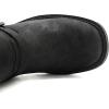 image:imageGLOBALWIN Chunky Mid Calf Fashion Dressy Motocycle Biker Military Style Combat Boots for Women Low HeelBlack