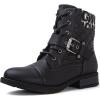 image:imageGLOBALWIN Womens Ankle Booties Fashion Combat Boots2102black2