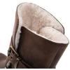 image:imageGLOBALWIN Womens Ankle Boots For Women Faux Fur Lined Winter Moto Boots Ankle Booties With Adjustable Double Buckles21yy07brown