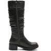 image:imageGLOBALWIN Womens Black KneeHigh Boots Fashion Dressy Riding Boots  Chunky Low Heel Slouchy Design Buckle Detail AllSeason Comfortable 2Inch Heels24yy03 Distressed Brown
