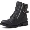 image:imageGLOBALWIN Womens Combat Boots Lace Up Boots For Women Ankle Booties With Low Heel Fashion Dressy Short Boots21yy18 Black