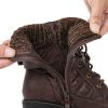 image:imageGLOBALWIN Womens Combat Boots Lace Up Comfortable Ankle Booties For Women Low Heel21yy16 Brown