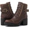 image:imageGLOBALWIN Womens Combat Boots Lace Up Comfortable Ankle Booties For Women Low Heel21yy16 Brown