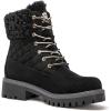 image:imageGLOBALWIN Womens Fall Winter Quilted Ankle Boots  Warm Fleece Lined Winter Booties Combat Boots For Snow and Rain NonSlip Fashion Ankle Booties1915 Black2