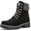 image:imageGLOBALWIN Womens Fall Winter Quilted Ankle Boots  Warm Fleece Lined Winter Booties Combat Boots For Snow and Rain NonSlip Fashion Ankle Booties1915 Black3