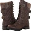 image:imageGLOBALWIN Womens Fashion Low Heels Lace Up Ankle Boots1842 Brown