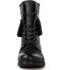 image:imageGLOBALWIN Womens Fashion Low Heels Lace Up Ankle Boots22yy06 Black