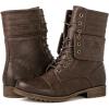 image:imageGLOBALWIN Womens Fashion Low Heels Lace Up Ankle Boots22yy06 Brown