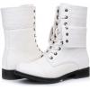 image:imageGLOBALWIN Womens Fashion Low Heels Lace Up Ankle Boots22yy06 White