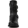 image:imageGLOBALWIN Womens Fur Booties Fashion Combat Ankle Boots For Women17yy12 Black2