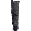 image:imageGLOBALWIN Womens Knee High Cowboy Boots  Minimalist Western Round Toe Cowgirl Boots with Comfortable Block Heel Plain Sleek Design Tall Dress Boots for Women19yy21 Grey2