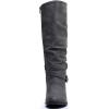 image:imageGLOBALWIN Womens Knee High Cowboy Boots  Minimalist Western Round Toe Cowgirl Boots with Comfortable Block Heel Plain Sleek Design Tall Dress Boots for Women19yy21 Grey2
