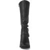 image:imageGLOBALWIN Womens Knee High Cowboy Boots  Minimalist Western Round Toe Cowgirl Boots with Comfortable Block Heel Plain Sleek Design Tall Dress Boots for Women19yy21 Black2