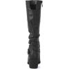 image:imageGLOBALWIN Womens Knee High Cowboy Boots  Minimalist Western Round Toe Cowgirl Boots with Comfortable Block Heel Plain Sleek Design Tall Dress Boots for Women19yy21 Black2