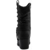 image:imageGLOBALWIN Womens Mid Calf The Western Cowgirl Boots Fashion Cowboy Boots For Women Chunky Low Heel19yy17 Black2