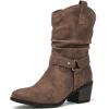 image:imageGLOBALWIN Womens Mid Calf The Western Cowgirl Boots Fashion Cowboy Boots For Women Chunky Low Heel19yy17 Camel2