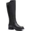image:imageGLOBALWIN Womens Quilted Knee High Boots For Women Low Heel Comfortable Fashion Riding Boots19yy01black