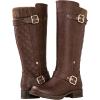 image:imageGLOBALWIN Womens Quilted Knee High Boots For Women Low Heel Comfortable Fashion Riding Boots19yy01brown