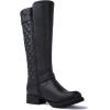 image:imageGLOBALWIN Womens Quilted Knee High Boots Low Heel Comfortable Fashion Dressy Riding Boots For Women19yy03 Black2