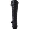 image:imageGLOBALWIN Womens Quilted Knee High Boots Low Heel Comfortable Fashion Dressy Riding Boots For Women19yy03 Black2