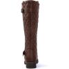 image:imageGLOBALWIN Womens Quilted Knee High Boots Low Heel Comfortable Fashion Dressy Riding Boots For Women19yy03brown2