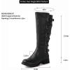 image:imageGLOBALWIN Womens Quilted Knee High Fashion Boots Strappy Boots For Women21yy10 Black3