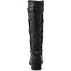image:imageGLOBALWIN Womens Quilted Knee High Fashion Boots Strappy Boots For Women21yy10 Black3
